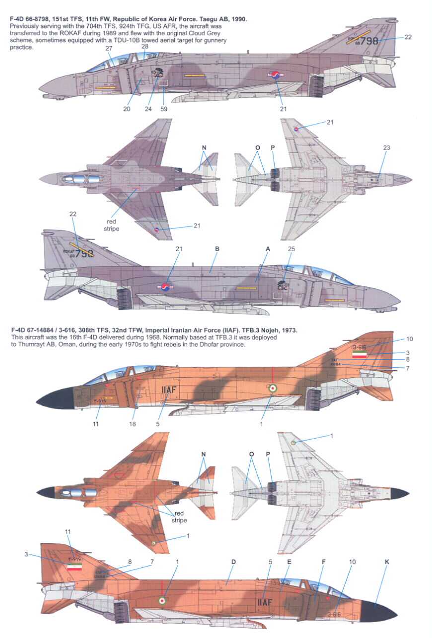 Techmod Decals 1/32 MCDONNELL DOUGLAS F 4D PHANTOM II Fighter  