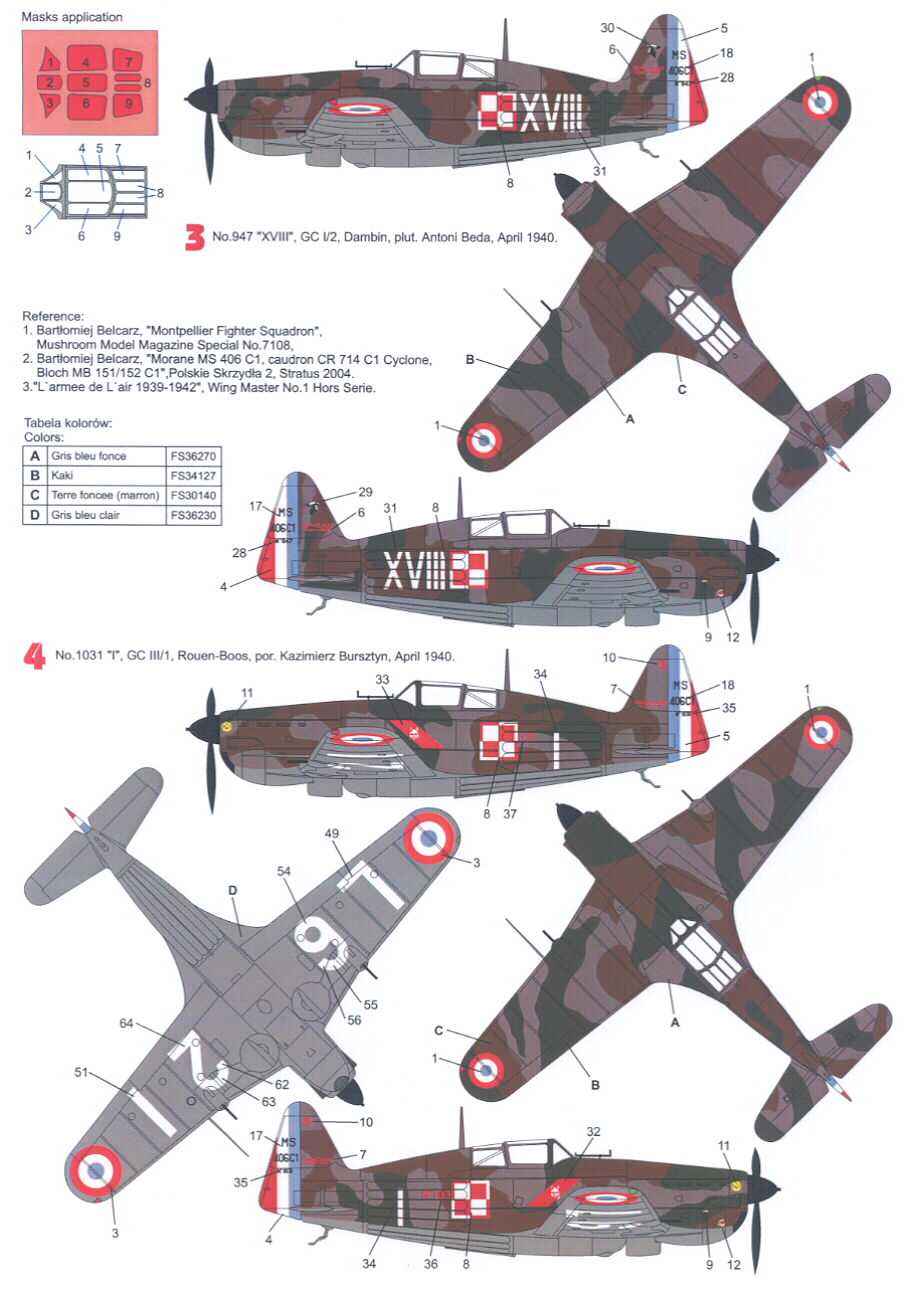 Techmod Decals 1/32 MORANE SAULNIER MS 406 w/Masks  