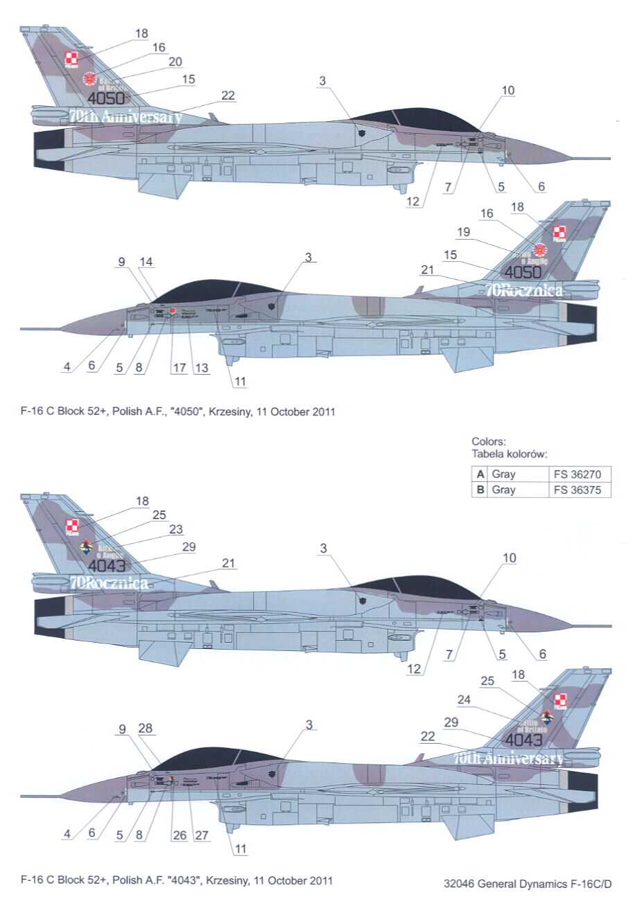 Techmod Decals 1/32 GENERAL DYNAMICS F 16 BLOCK 52+  