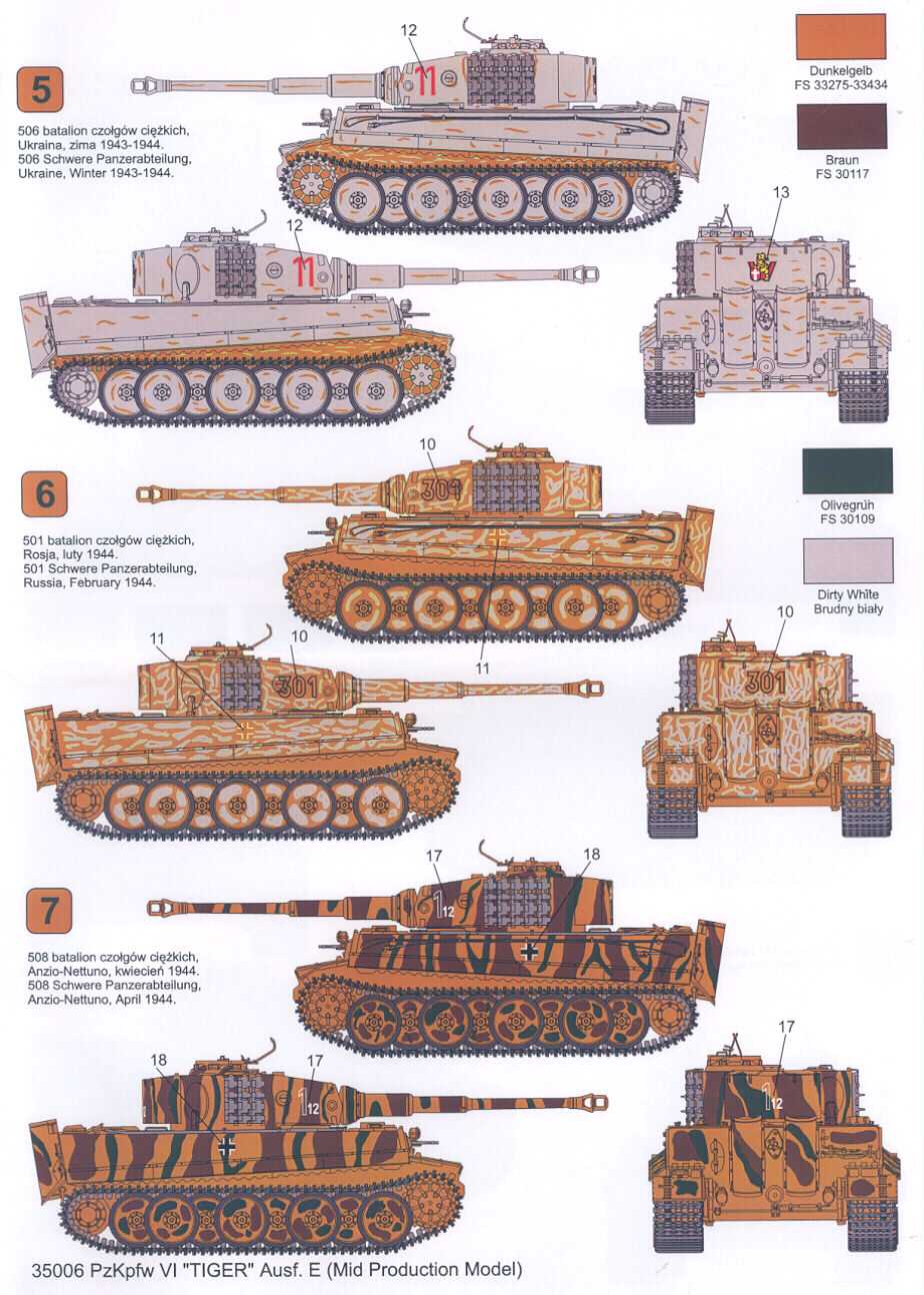 Techmod Decals 1/35 PzKpfw VI TIGER E TANK MID PRODUCTION | eBay