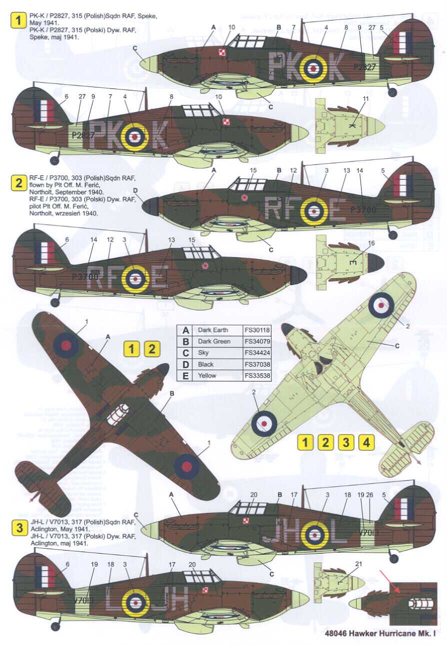 Techmod Decals 1/48 HAWKER HURRICANE Mk-I Fighter