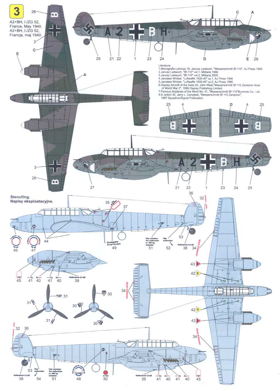 Techmod Decals 1/48 MESSERSCHMITT Bf-110C | eBay