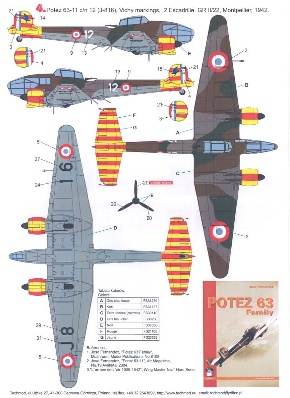 Techmod Decals 1/48 French POTEZ 63-11 with Canopy Mask | eBay