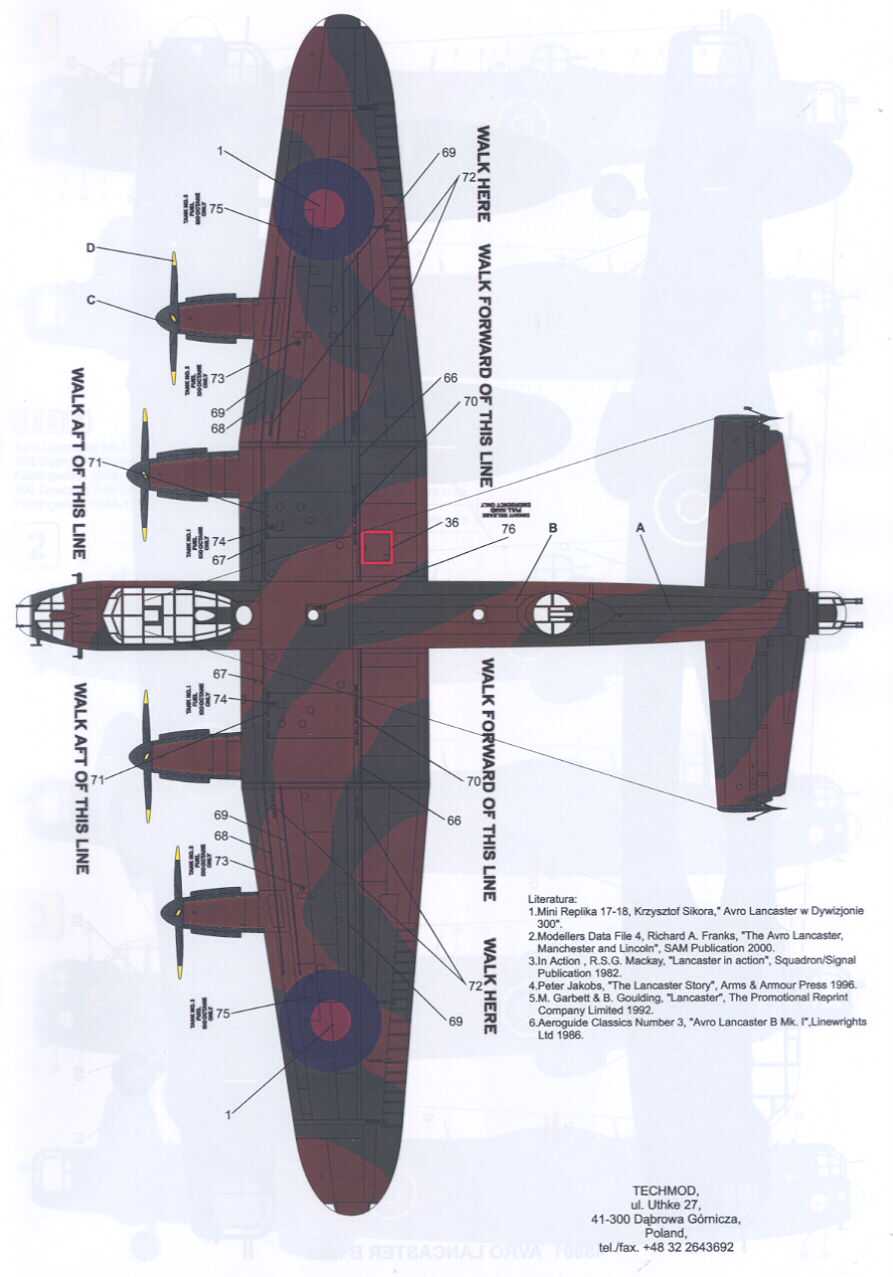 Techmod Decals 1/48 AVRO LANCASTER B Mk I Bomber  