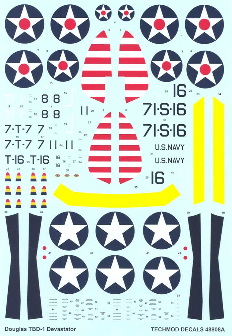 Techmod Decals 1/48 DOUGLAS TBD-1 DEVASTATOR 1941-1942 | eBay