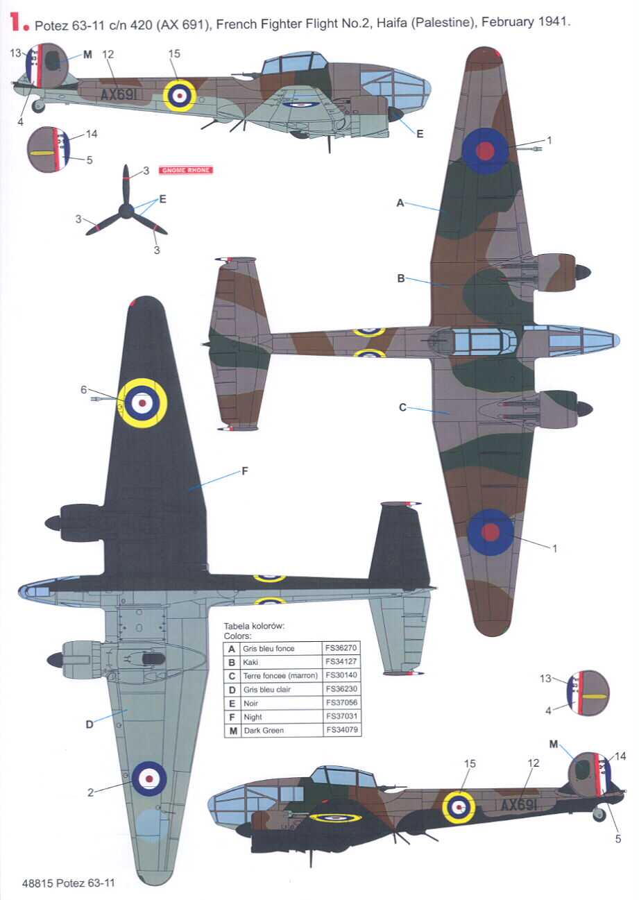 Techmod Decals 1/48 POTEZ 63-11 Bomber w/ Masks