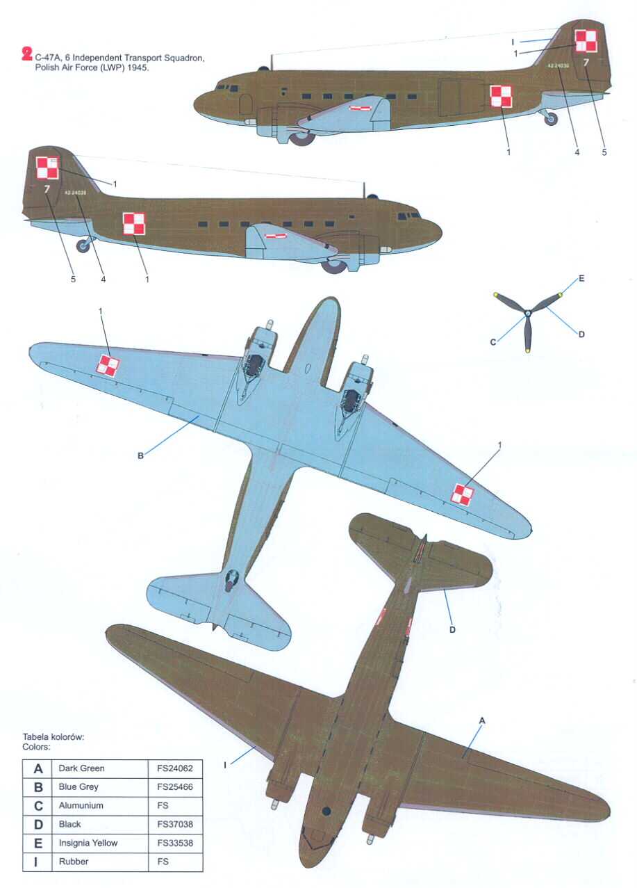 Techmod Decals 1 72 C 47A Skytrain Polish Air Force