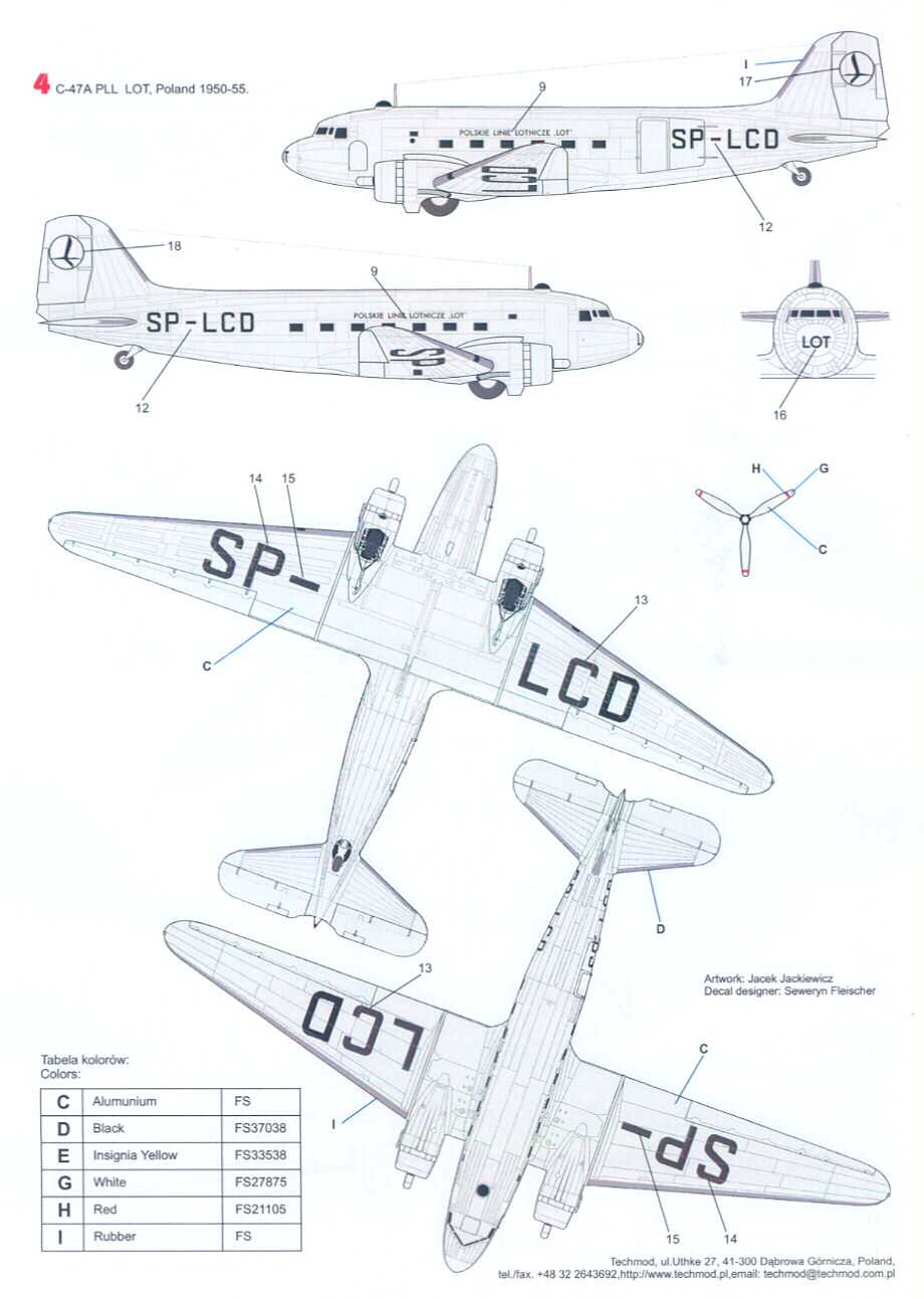 Techmod Decals 1 72 C 47A Skytrain Polish Air Force