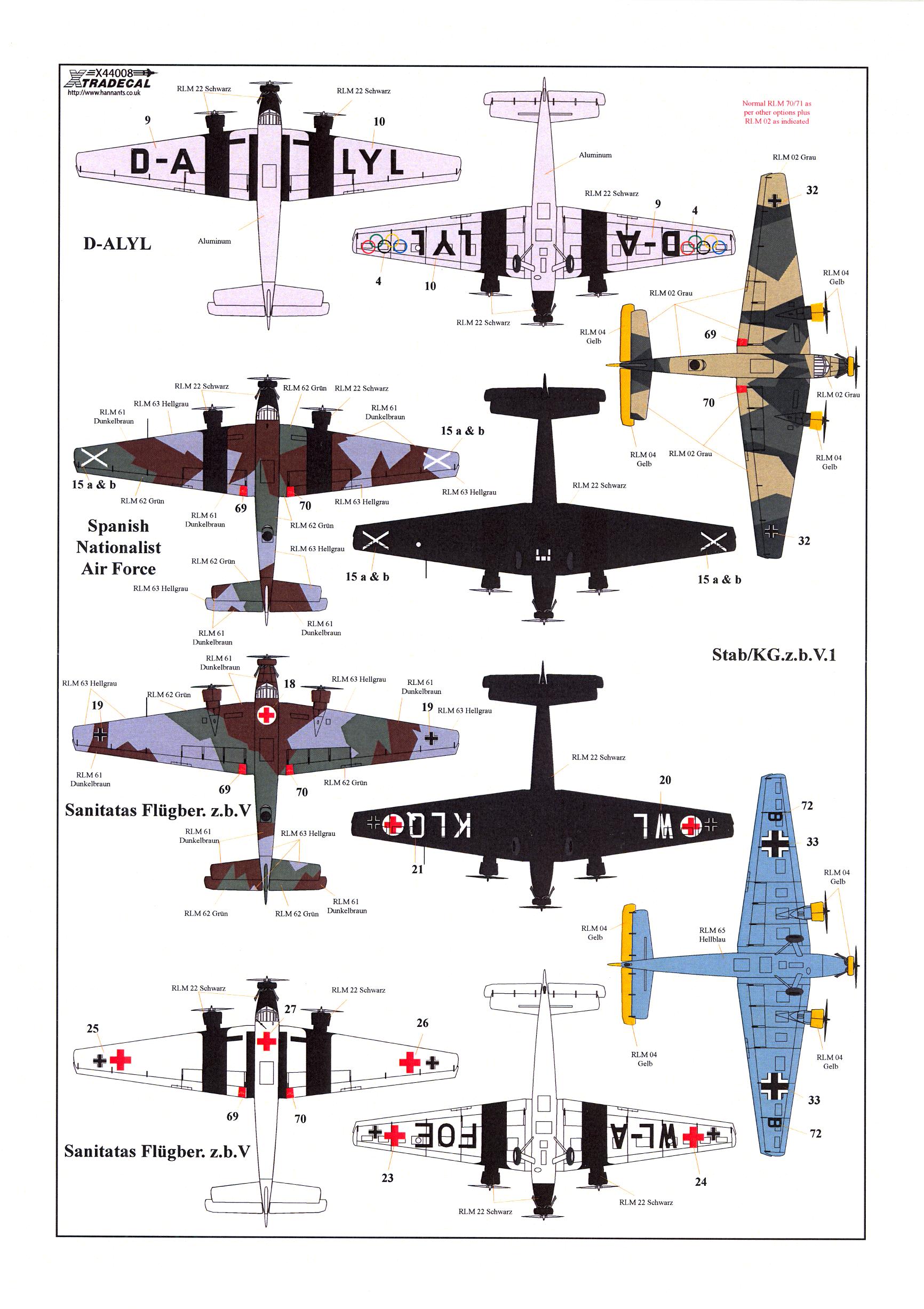 Xtra Decals 1/144 JUNKERS Ju-52/3m Transport | eBay