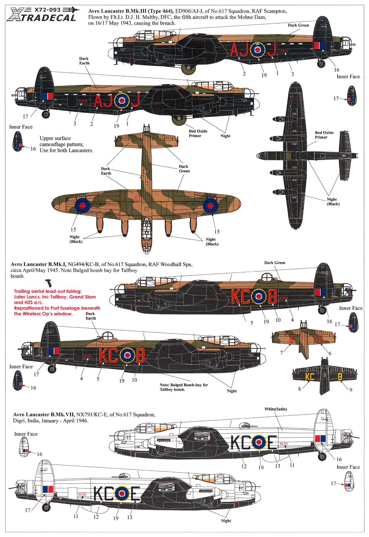 Xtra Decals 1/72 BRITISH 617 SQUADRON THE DAMBUSTERS 1943-2008 | eBay