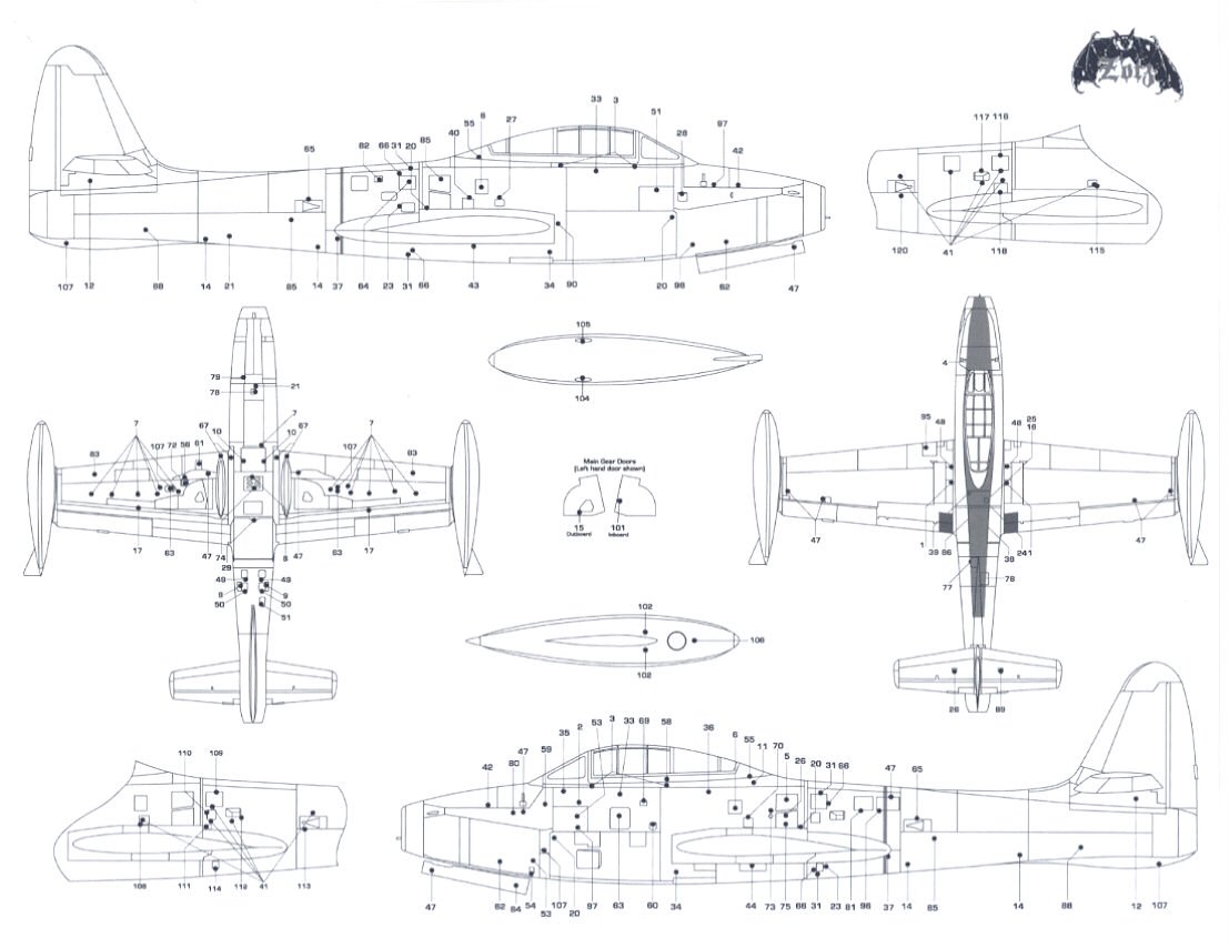 Zotz Decals 1/32 REPUBLIC F 84E F 84G THUNDERJET Part 1  