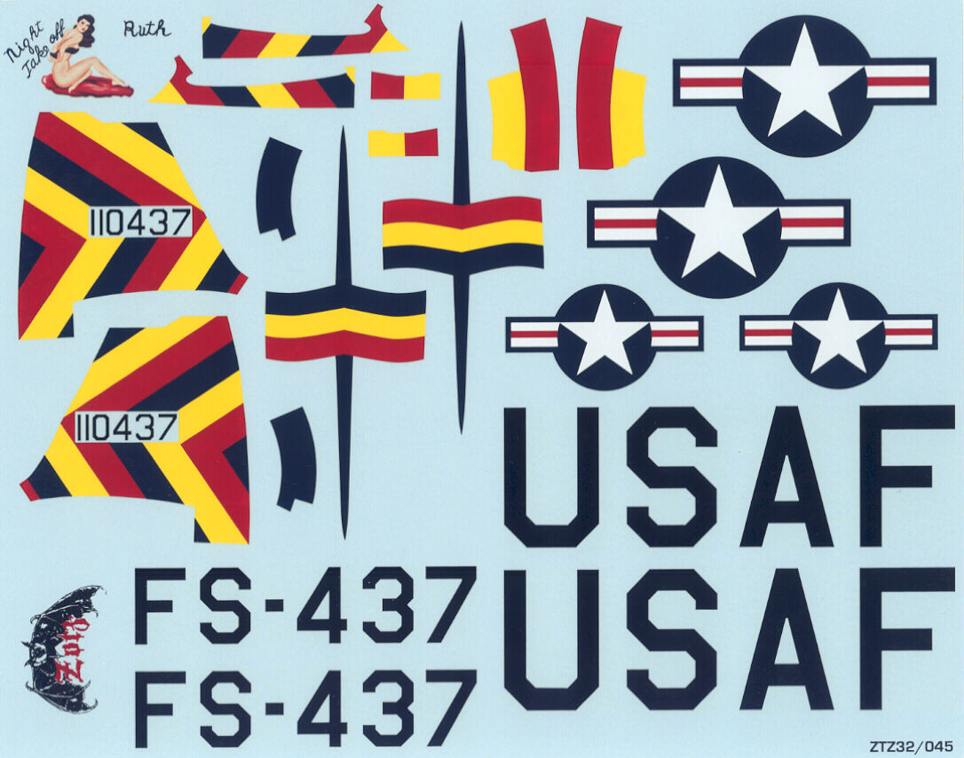 Zotz Decals 1/32 REPUBLIC F 84E F 84G THUNDERJET Part 2  