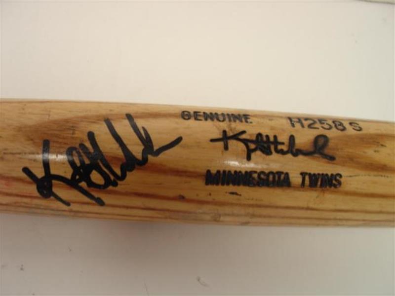 Kent Hrbek Game Used Signed Bat Minnesota Twins (Sku 10506)  