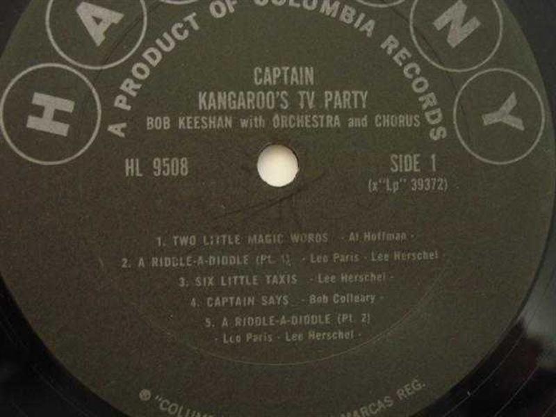 Captain Kangaroos TV Party LP HL 9508 Bob Keeshan 1021