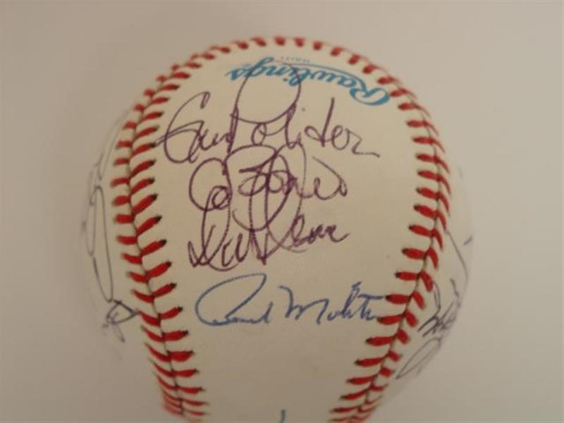 1990 Milwaukee Brewers Signed Team Baseball 17 Signatures SKU 19801 