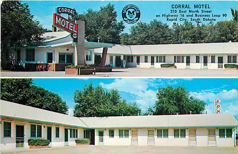 Sd Rapid City South Dakota Corral Motel Multi View Jack