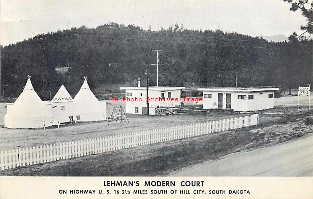 Sd Hill City South Dakota Lehman S Modern Court Motel Tee Pee