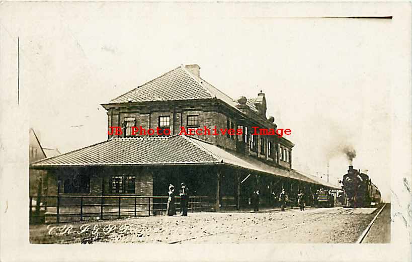 Depot, Iowa, Davenport, RPPC, Chicago Rock Island Railroad ...