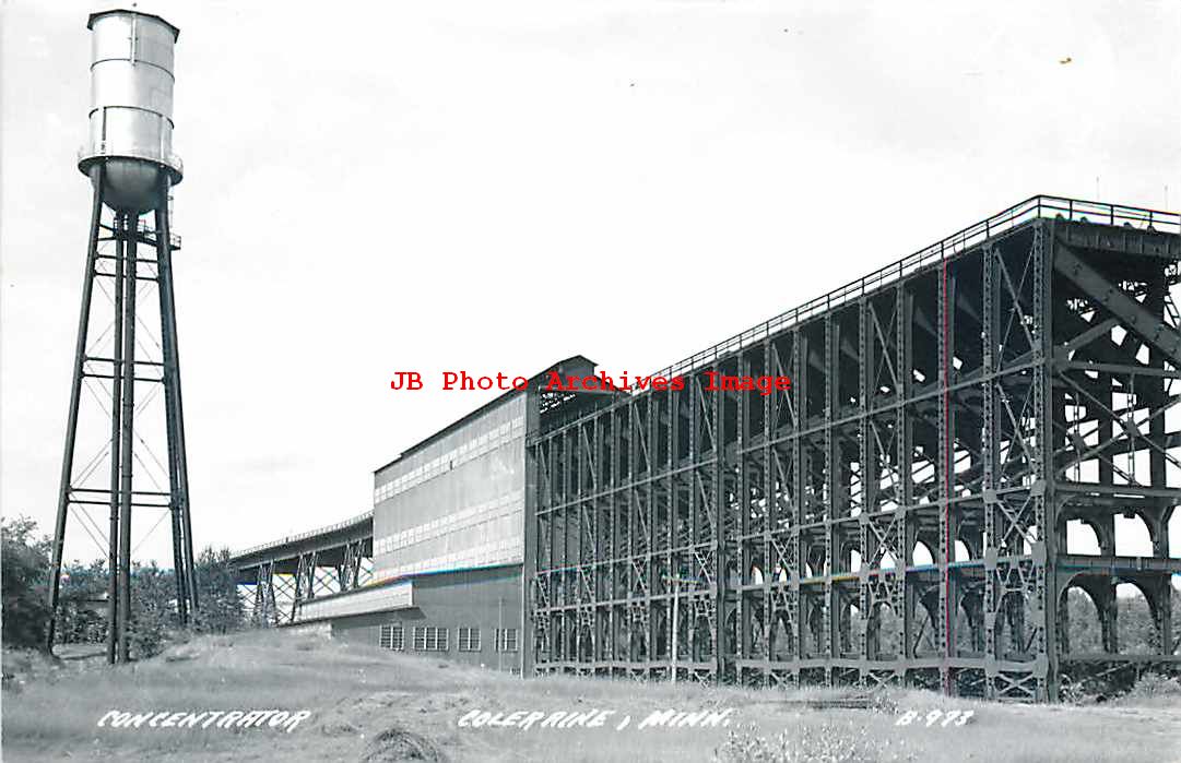 MN, Coleraine, Minnesota, RPPC, Concentrator, Water Tower, Cook Photo