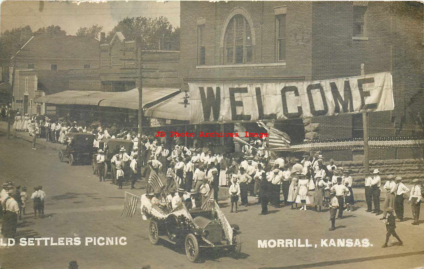 KS, Morrill, Kansas, RPPC, Old Settlers Picnic Parade, Photo eBay