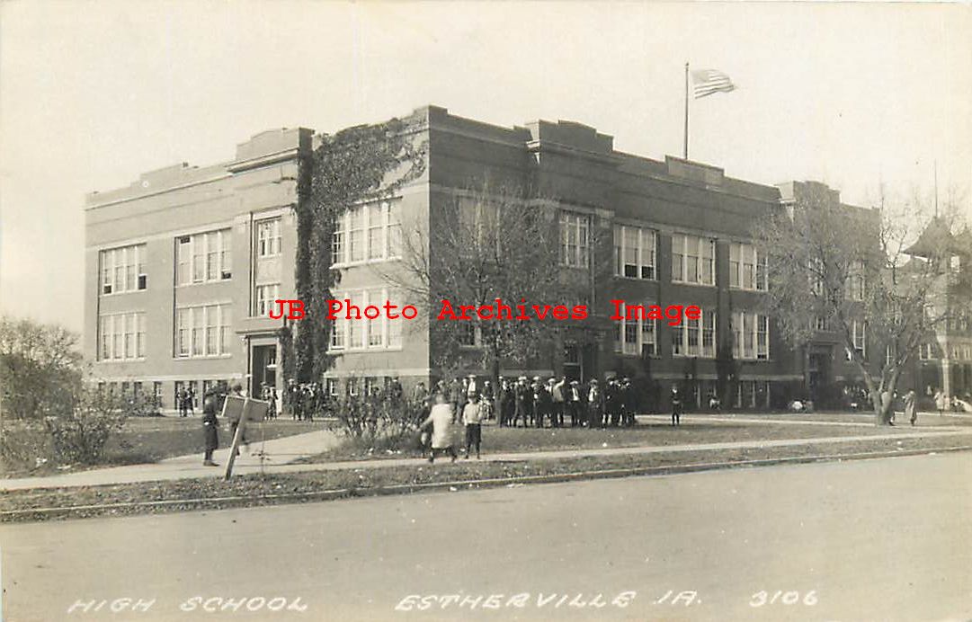 IA, Estherville, Iowa, RPPC, High School Building, Photo No 3106 | eBay